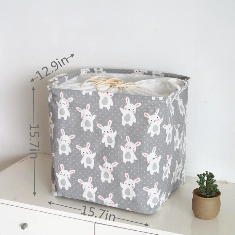 Trinx Fabric Laundry Basket with Handles Wayfair